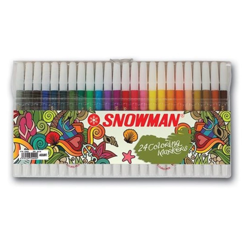 

SPIDOL WARNA SNOWMAN PENCIL MARKER PW-24A - SIGN PEN