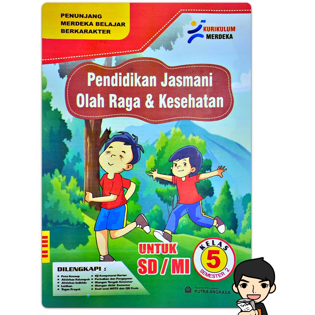 BUKU LKS PJOK PENJAS SD KELAS 5 SEMESTER 2 KURIKULUM MERDEKA 2024-2025 | PUTRA ANGKASA