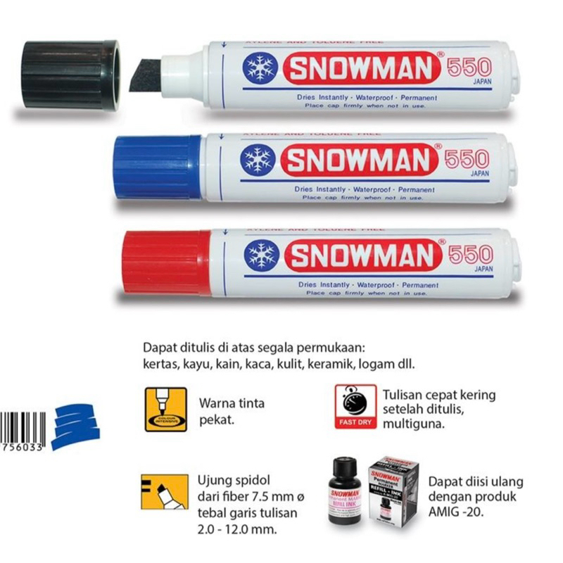 

SPIDOL JUMBO SNOWMAN MARKER AG-550