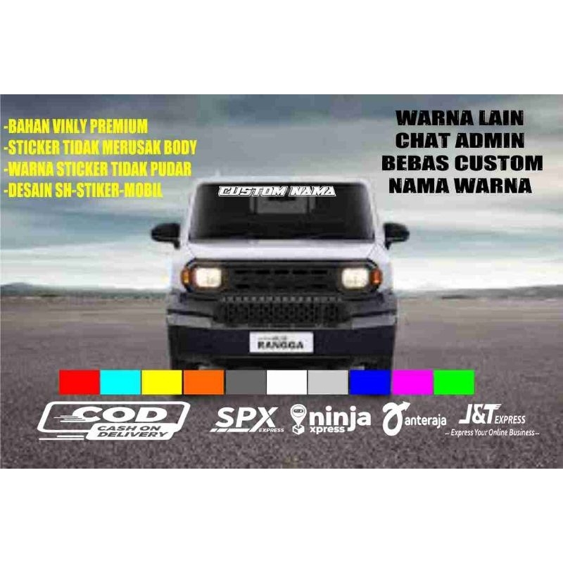 stiker kaca depan riques nama suka suka stiker cutting sticker car stiker Universal