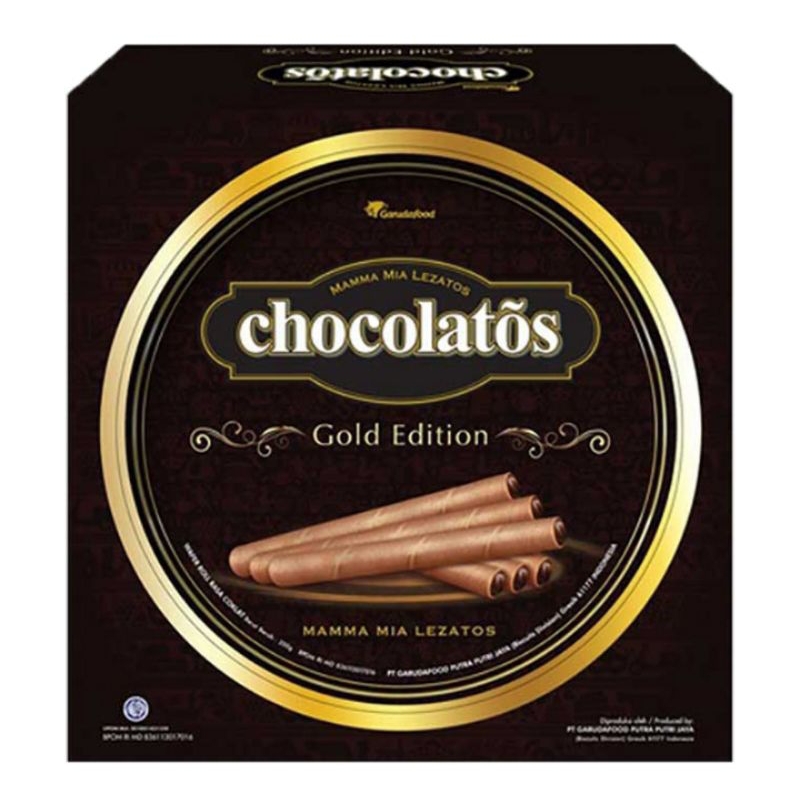 

Gery chocolatos gold edition wafer roll kaleng 350 g