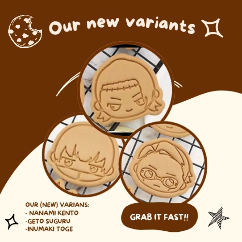 

Cookies karakter/character anime jujutsu kaisen 1 pcs