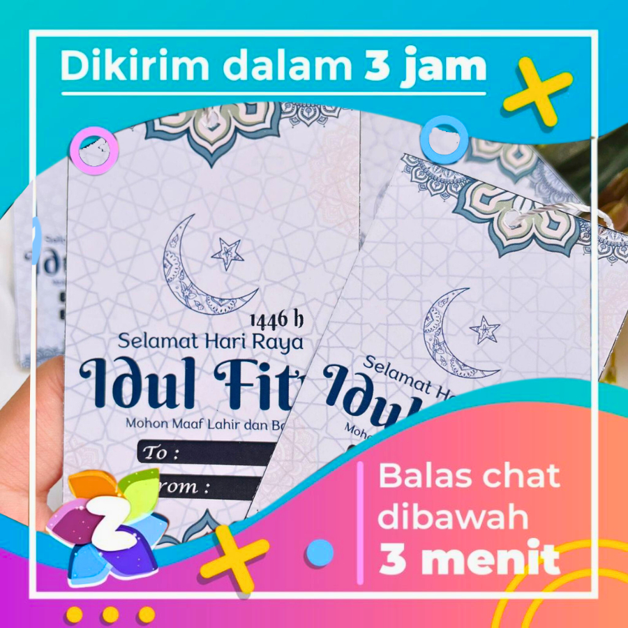 

Cetak Hangtag Idul Fitri Lebaran Kartu Ucapan Ramadhan Eid Mubarok Custom Desain Sehari Jadi ap260