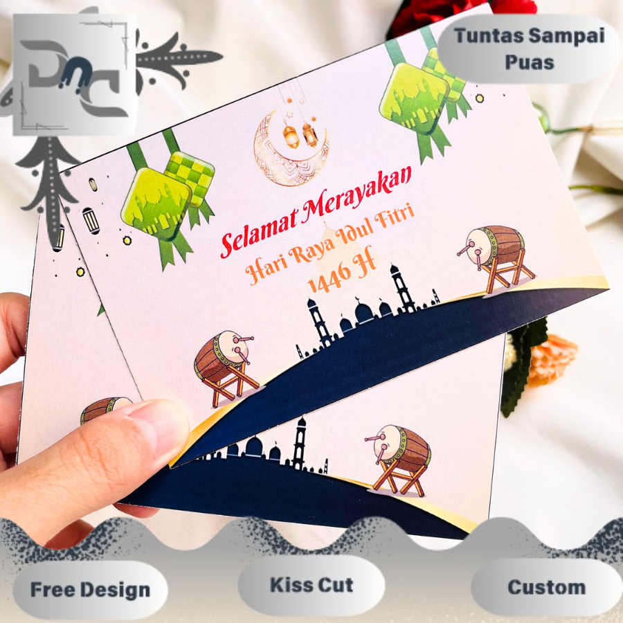 

3 8-15 DND Sticker Kartu Ucapan Selamat Hari Raya Idul Fitri Free Desain Card Custom Lebaran