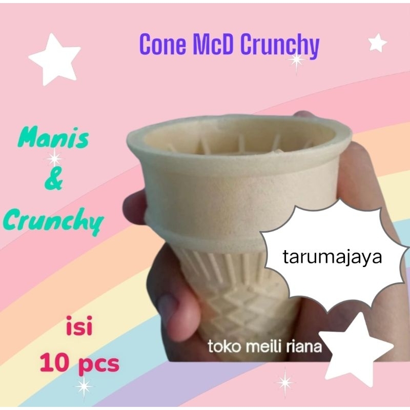 

cup cone McD crunchy isi 10 pcs contong eskrim Kon ice cream