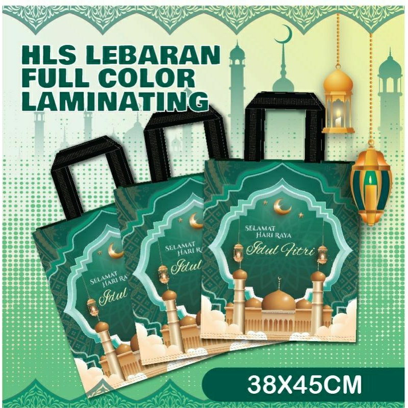 

Goodie bag tas parcel lebaran besar laminasi 38x45x10