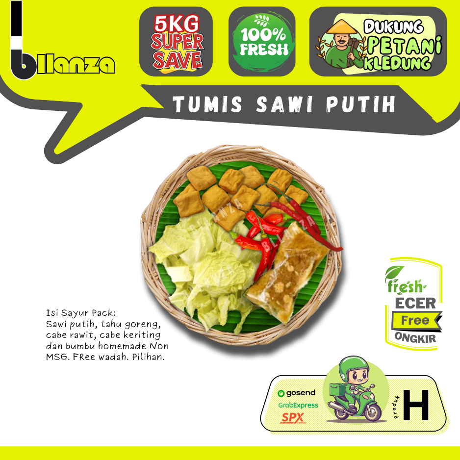 

Bllanza | Tumis Sawi Putih 1 / 2 Pack— Sayur Prep — Sahabat Makan Sayur ECER (H)