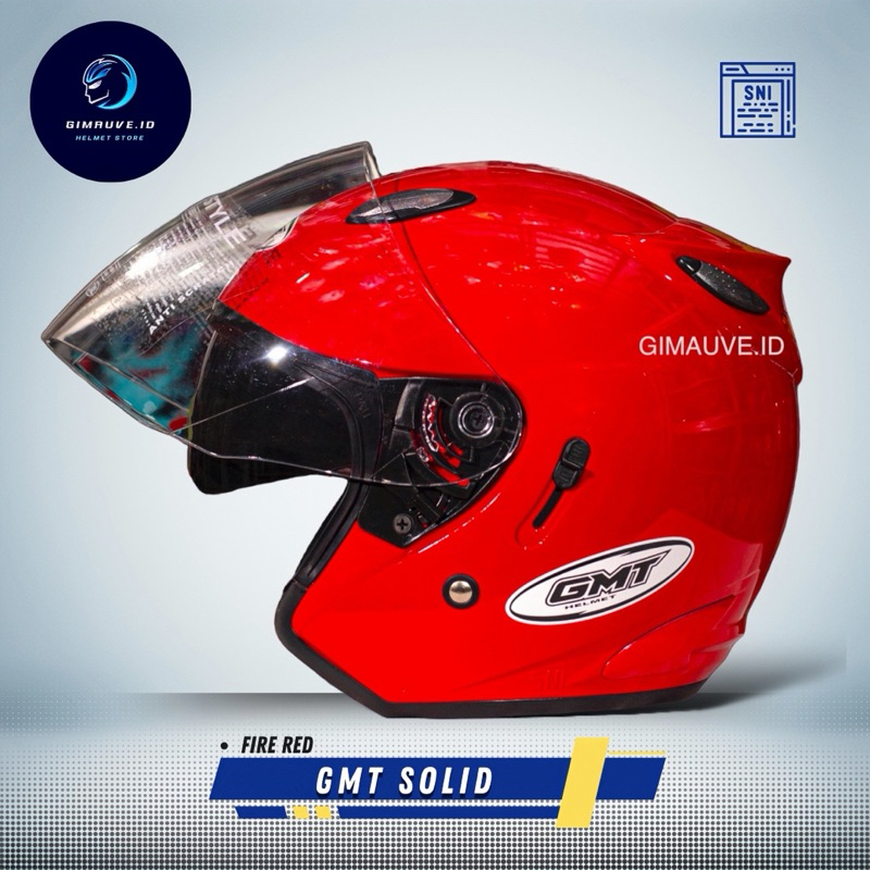 Terbaru Helm Gmt No 1 Helm Half Face Gmt Original Double Visor Helm 2 Kaca Motor Helem Sni Murah