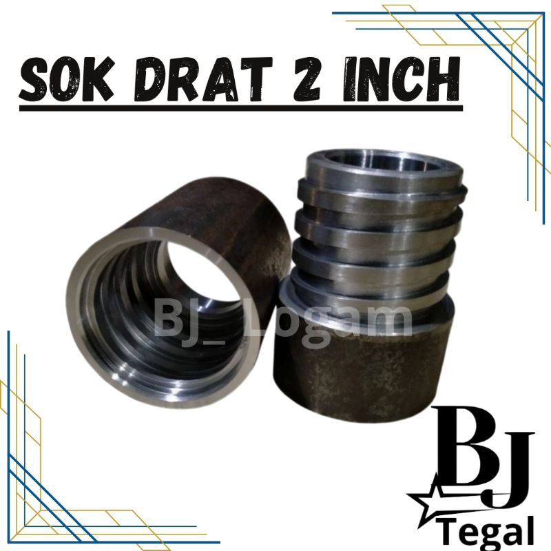 SOK DRAT  2 INCH SOKET LUAR DALAM// SOK DRAT PENYAMBUNG PIPA MESIN BOR SUMUR