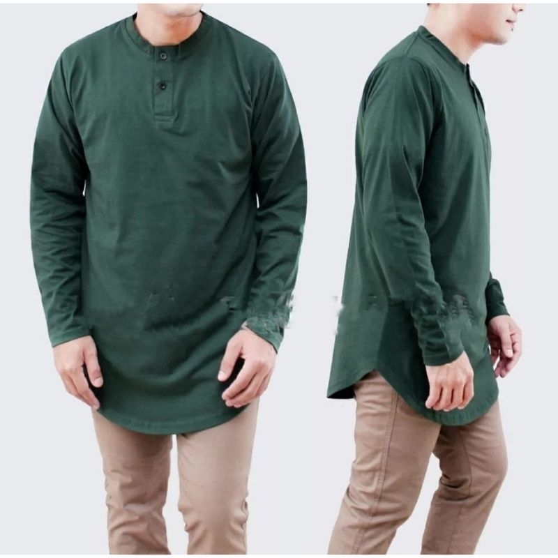 Kaos kurta pria lengan panjang