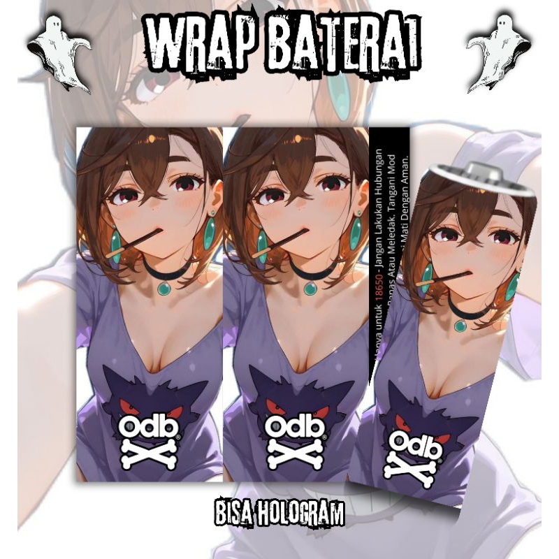 

FAMSTORE - Pelindung Baterai - Stikerskin Wrap Baterai 18650 Motif Waifu V14 Series Full Motif Desain Dan Anti Gores