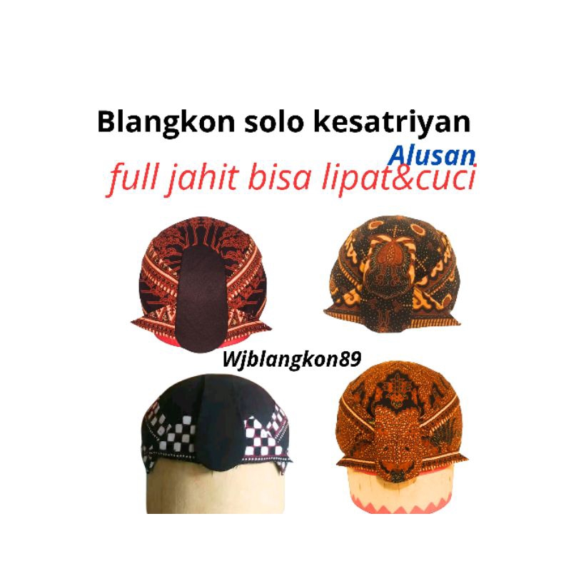 Blangkon solo kesatrian&perbawan full jahit bisa lipat dan cuci tanpa lem tanpa kertas