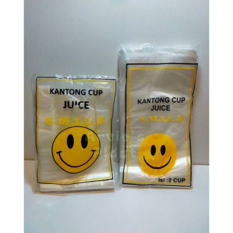 PLASTIK SMILE 10 CUP/PLASTIK CUP JUS/PLASTIK MINUMAN 1 CUP 2 CUP