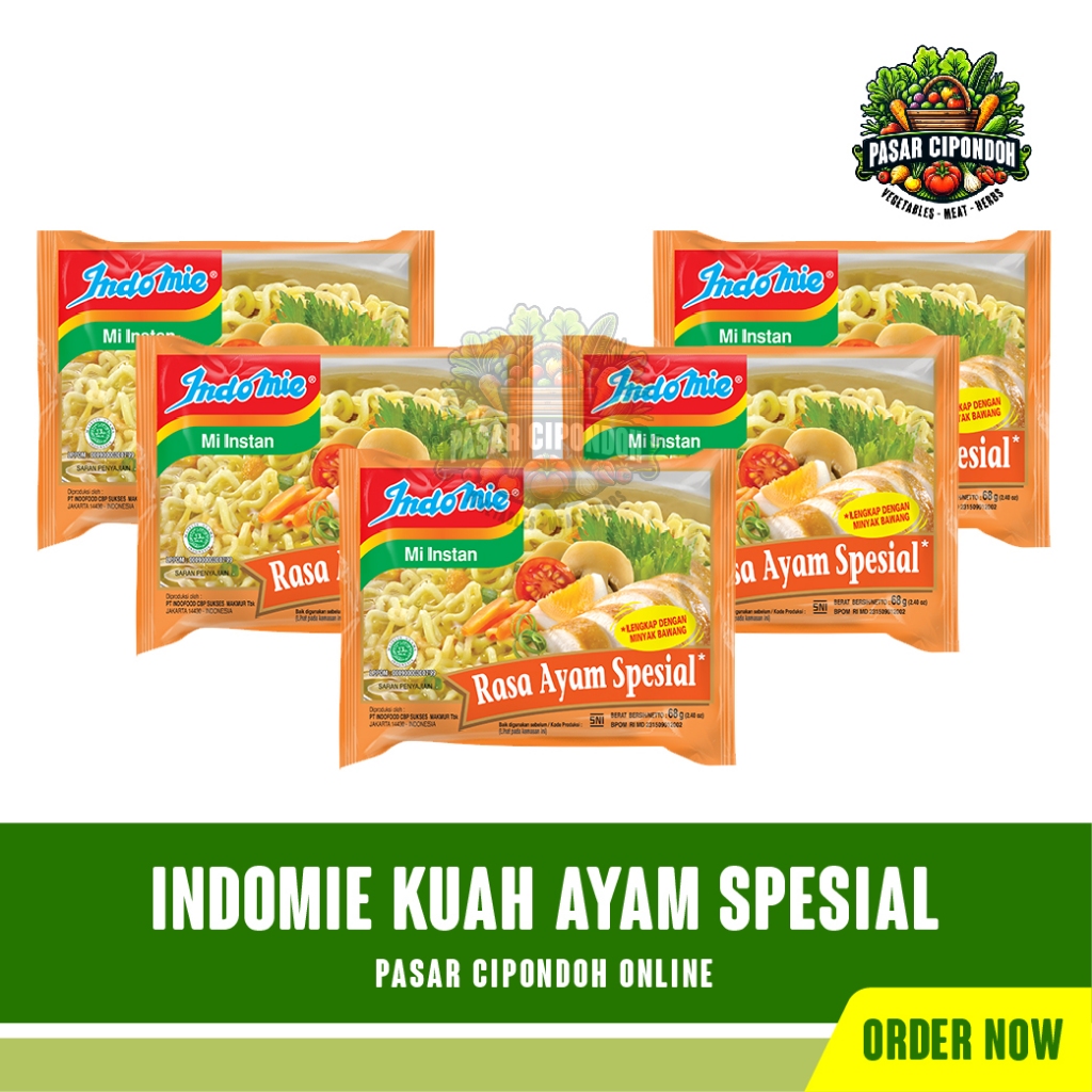 

Indomie Mi Instan Rasa Ayam Spesial 68 gram 5 Pcs - Pasar Cipondoh Tangerang