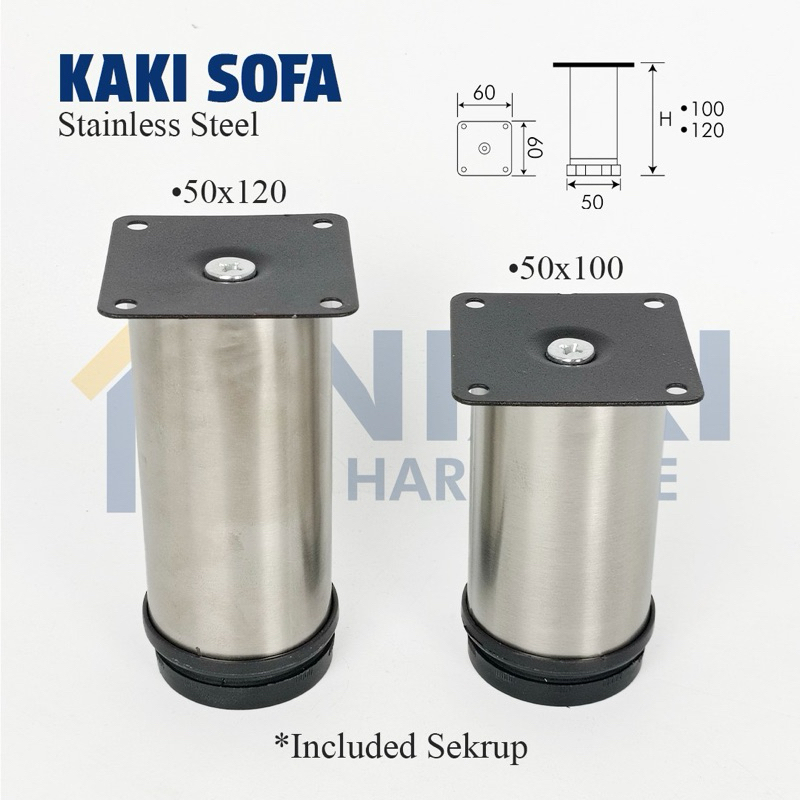 Kaki Sofa Stainless / Kaki Sofa Bulat / Kaki Meja