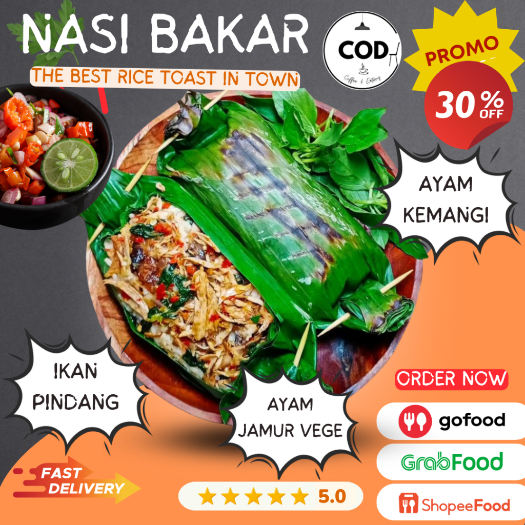 

Nasi Bakar khas COD Ayam Pedas Kemangi