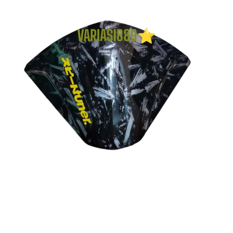 VISOR MX OLD MIO LAMA BURHAN KARBON FODGED CELUP FREE STIKER KUNING