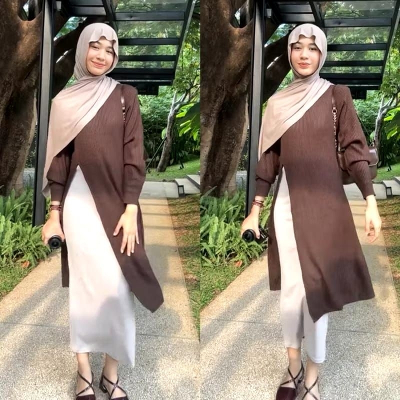 Amira Tunik Knit - Atasan Tunik Rajut
