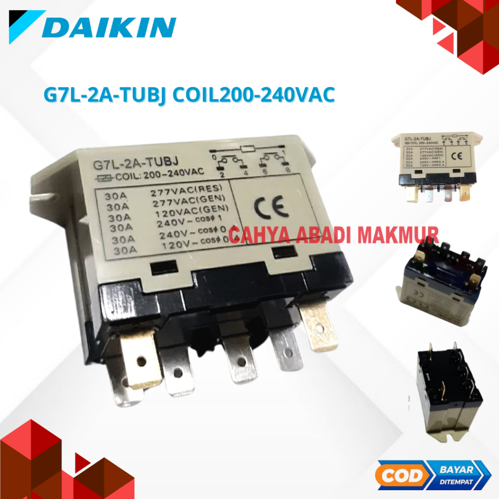 Kontaktor Relay AC Daikin G7L-2A-TUBJ Magnetic Kontaktor AC Daikin G7L-2A-TUBJ