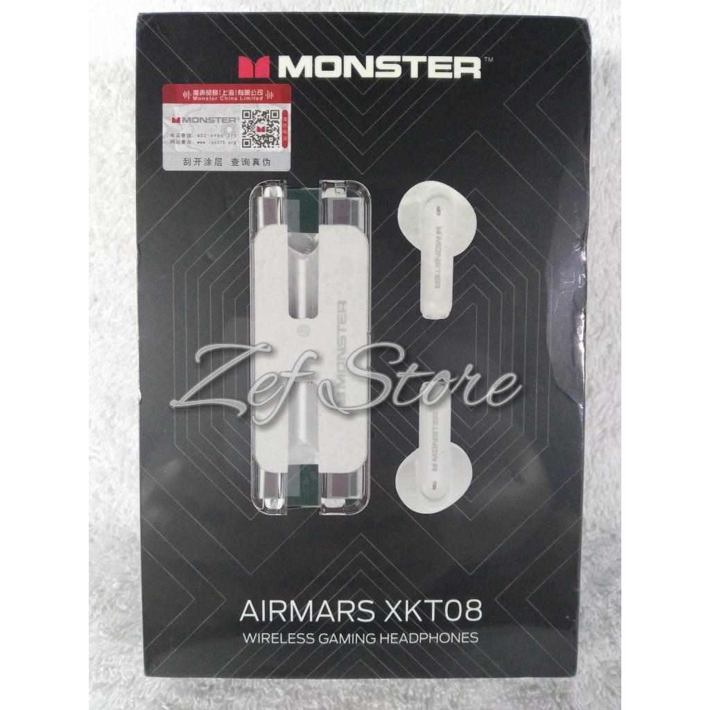 [ORIGINAL RESMI] Monster Airmars XKT08 Wireless Gaming Headphones Low Latency ENC True Wireless Earb