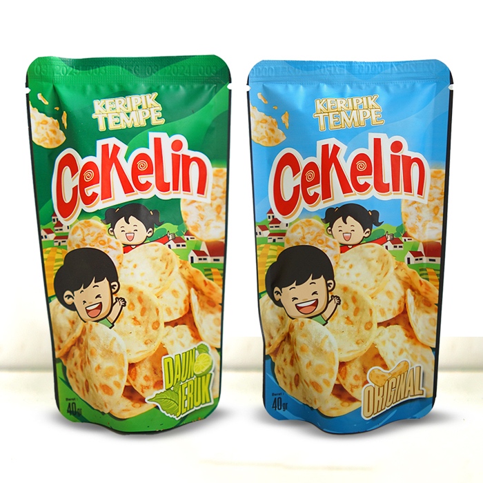 

Cekelin Keripik Tempe, Cemilan Tempe, Kemasan 50gr