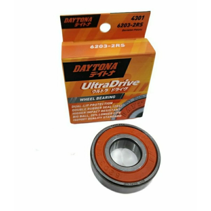 Bearing 6203 RS DAYTONA Laher Gear Belakang Supra X 125 Karisma Revo Absolute Blade Supra Grand Supr