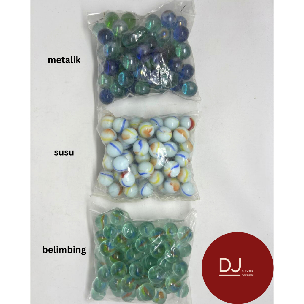 Gundu/Kelereng/Leaci Berat isi +- 60 pcs kelereng belimbing / kelereng susu / kelereng metalik diame