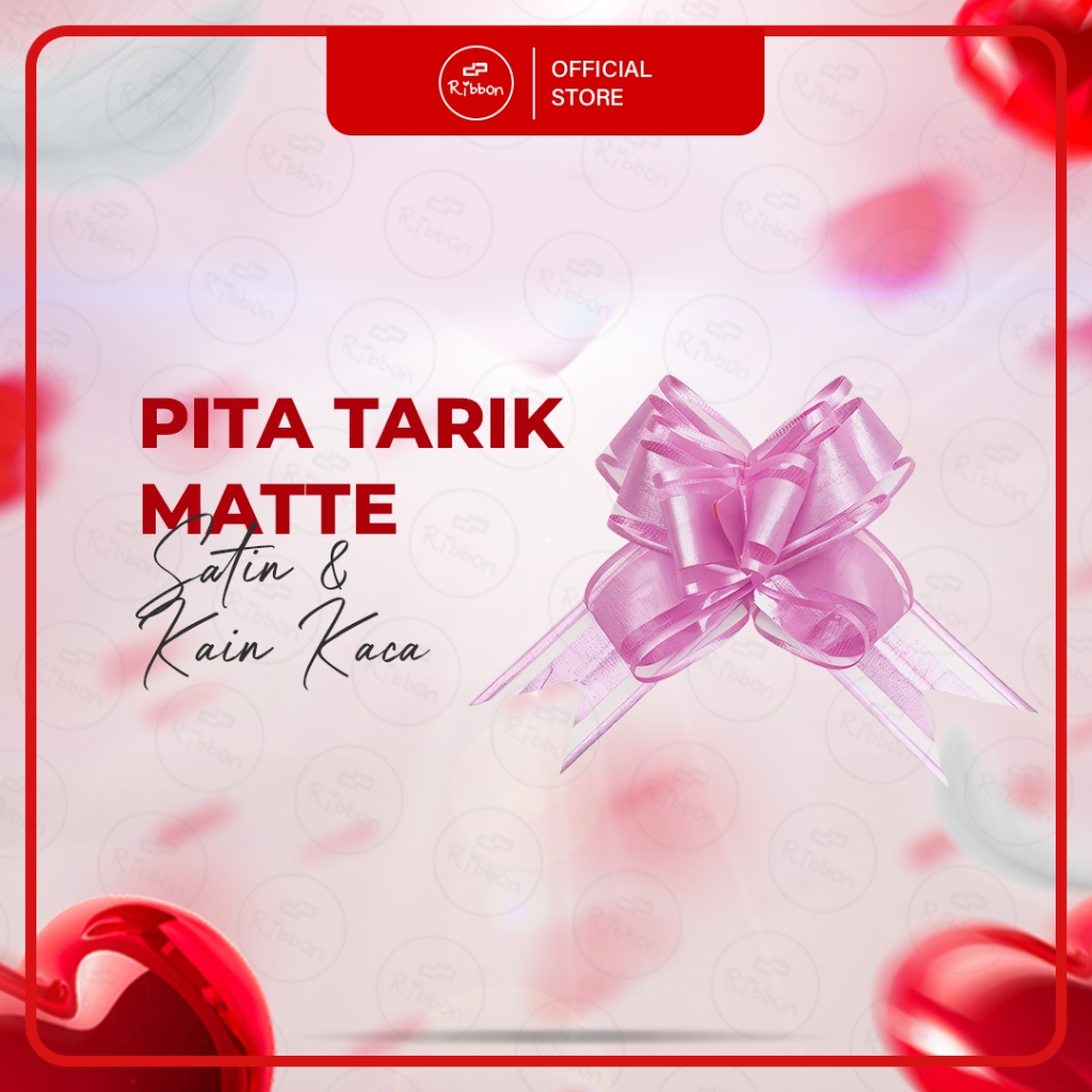 

GROSIR Pita Tarik 50 mm Bahan Matte : Pita Satin dan Kain Kaca Serut Besar Hiasan Parcel Kado 50mm