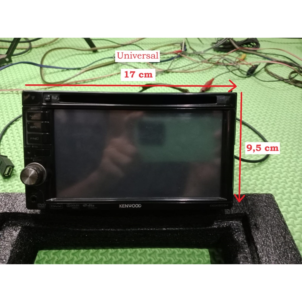 Radio Mobil Layar Sentuh Kenwood DDX5034IH4 USB Bluetooth Aux Camera Input Dengan Soket.