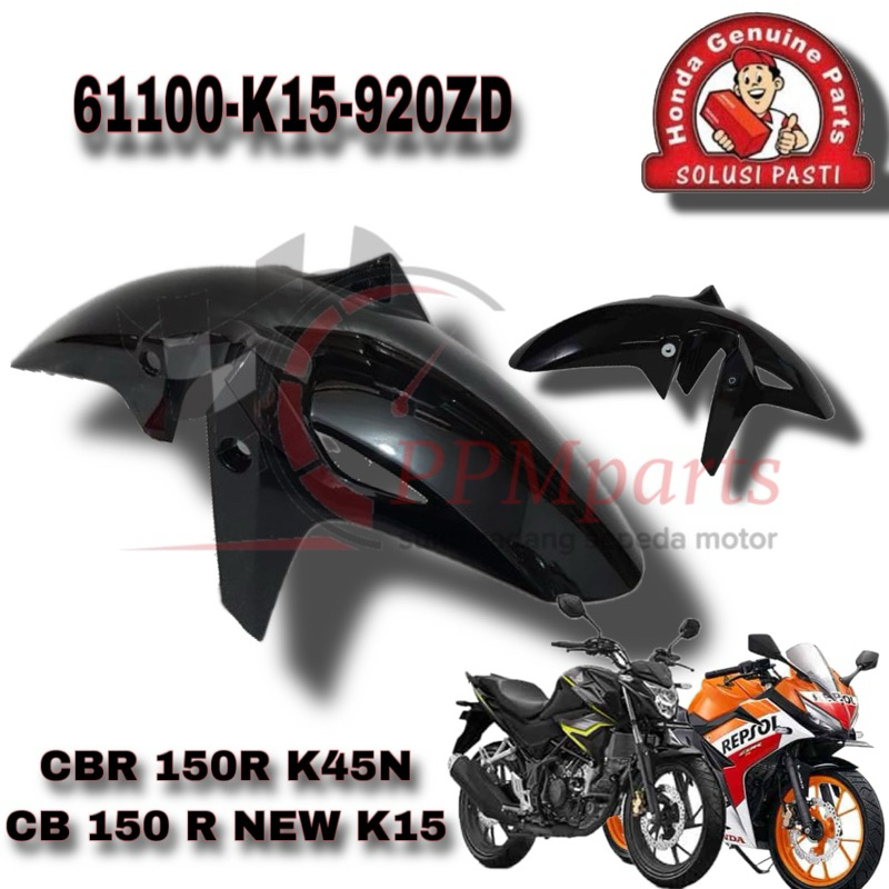 61100-K15-920ZB Spakbor Depan Front Fender CBR 150, CB150R K45/K15 Streetfire Hitam Original