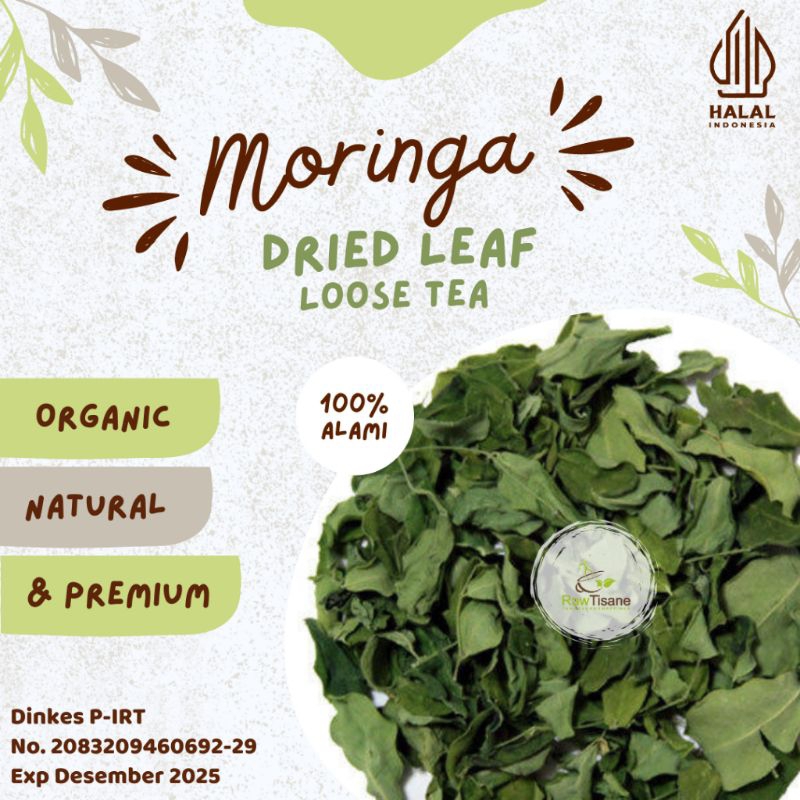 

RAW TISANE Moringa Leaf Tea / Teh Daun Kelor Isi 100 Gram