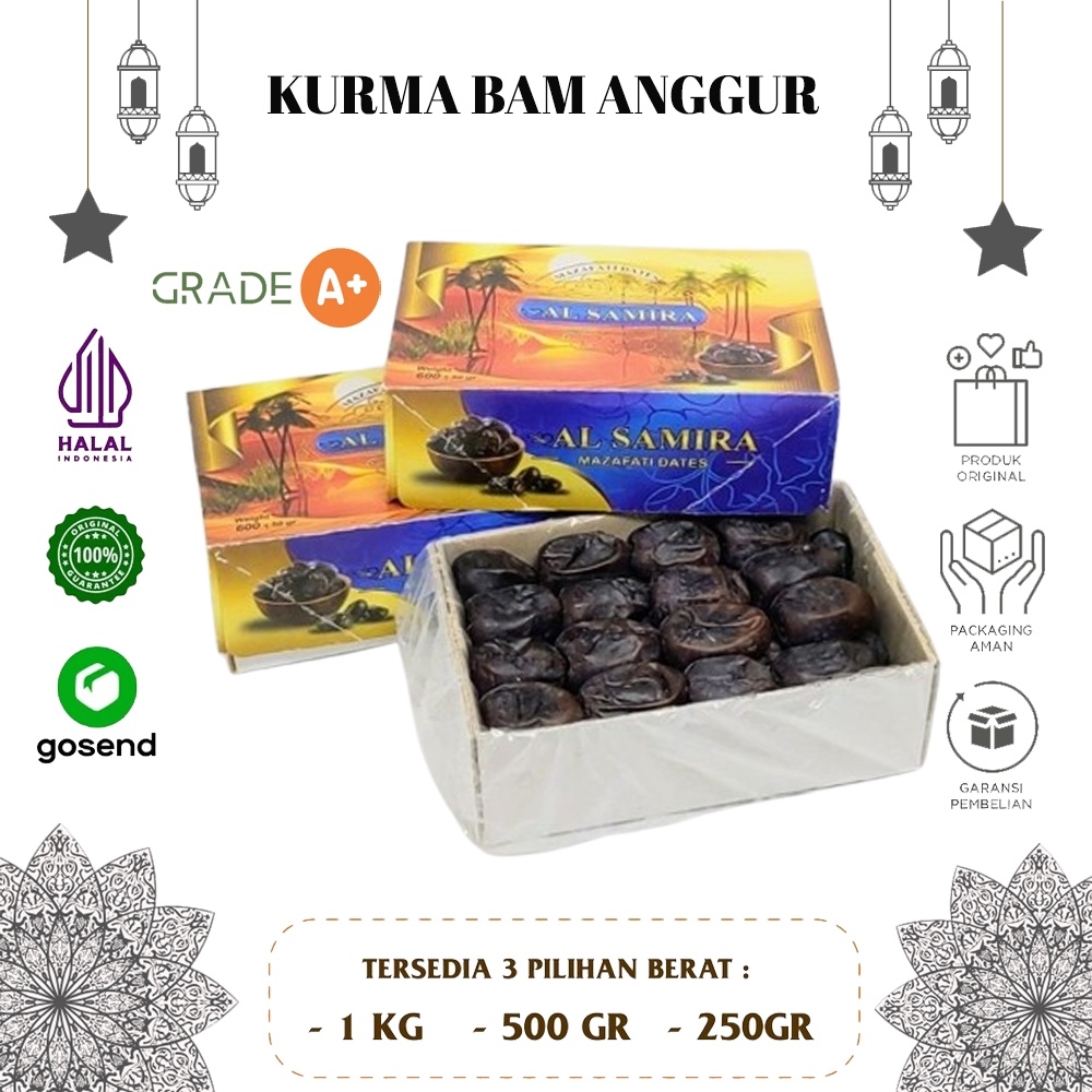 

Nauren Kurma Bam Samira 600gram / Kurma Bam Anggur