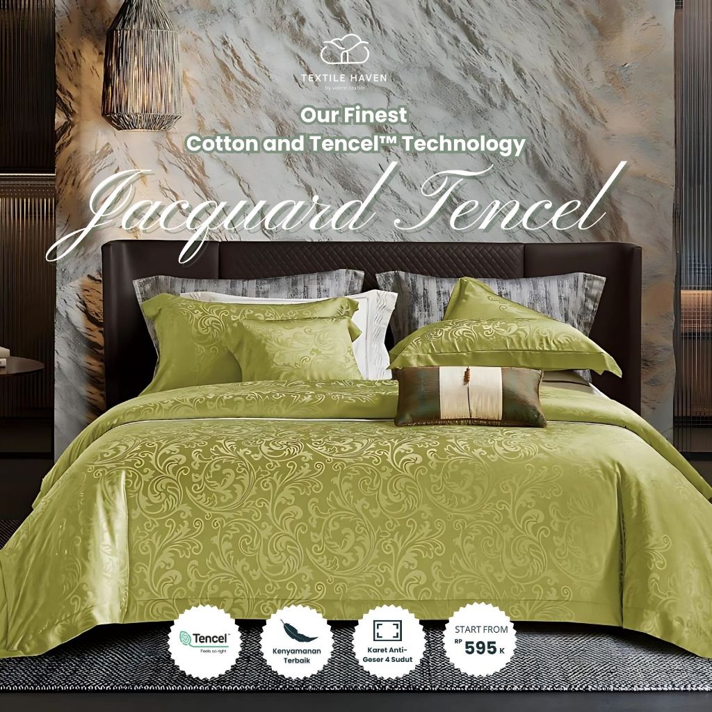 Sprei dan BedCover Jacquard Sutra Serat Bamboo Original 80s | Sprei KingKoil Sutra Emboss tinggi 40