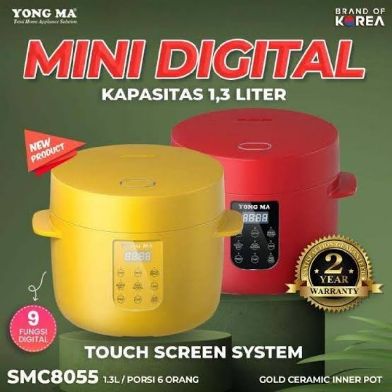 RICE COOKER MAGIC COM YONGMA YONG MA SMC 8055 SMC8055 DIGITAL INNER POT PANCI GOLD CERAMIC KERAMIK 1