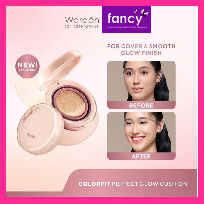 RK90 Wardah Colorfit Perfect Glow Cushion - Tahan Lama Hingga 12 Jam - SPF 33 PA+++ - Hasil Akhir