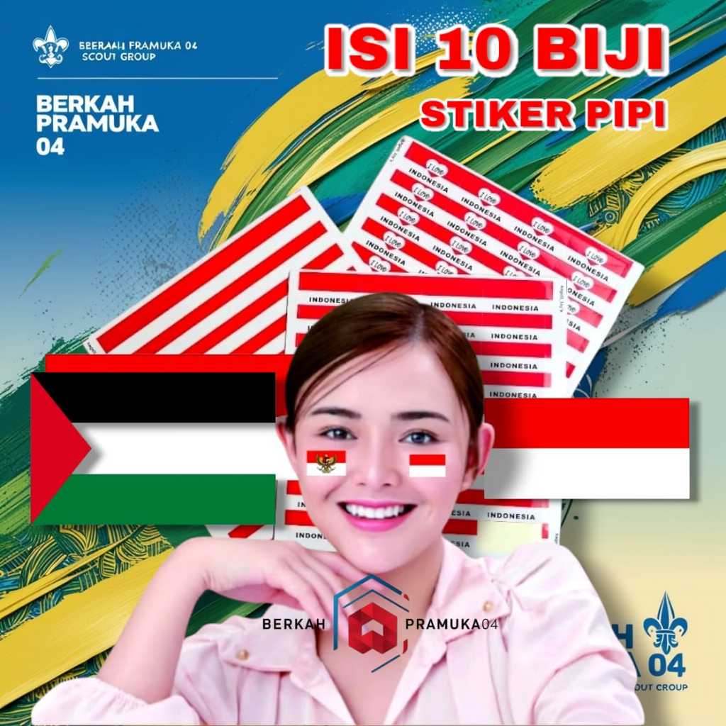 

Stiker pipi merah putih isi 10 lembar