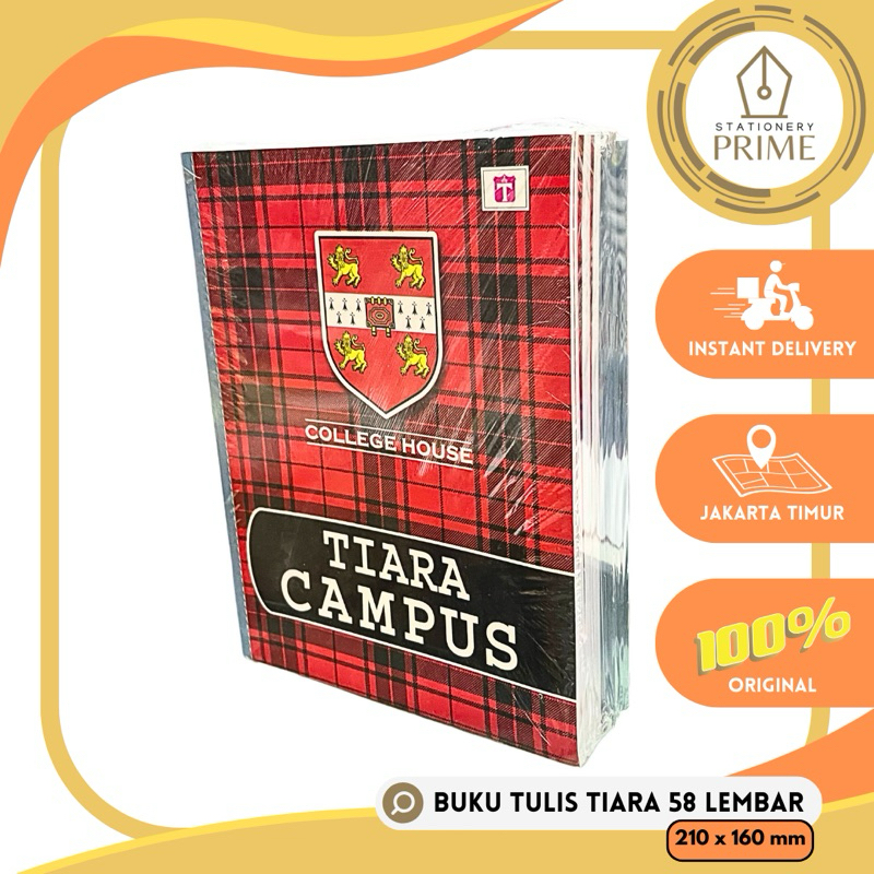 

Buku Tulis Tiara 58 Lembar uk kwarto PENDEK 16x21 cm (1 Pack isi 10 Buku)