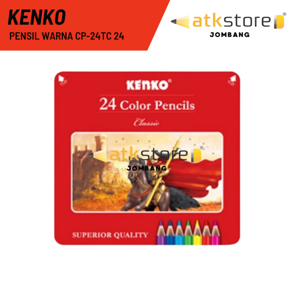 

Pensil Warna KENKO 24 Warna Panjang Tin Case (Kaleng) / Pensil Mewarnai / Coloring Pencil