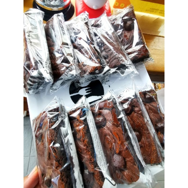 

brownies nutela slice