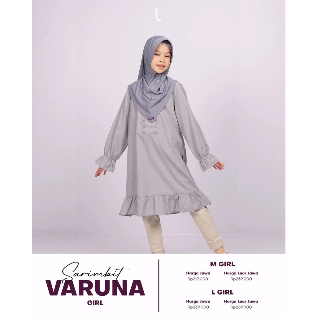 ELZATTA - SRMBT VARUNA GIRL TUNIK BIRU SARIMBIT ANAK BAHAN KATUN ADEM NYAMAN DIPAKAI SALE