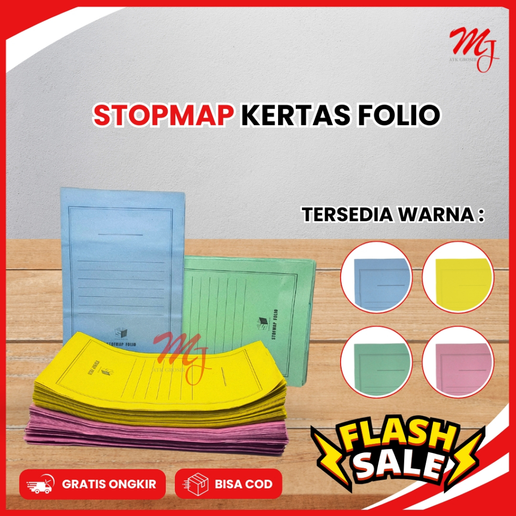 (50 pcs) Stopmap / Map Kertas Folio 1 Pack