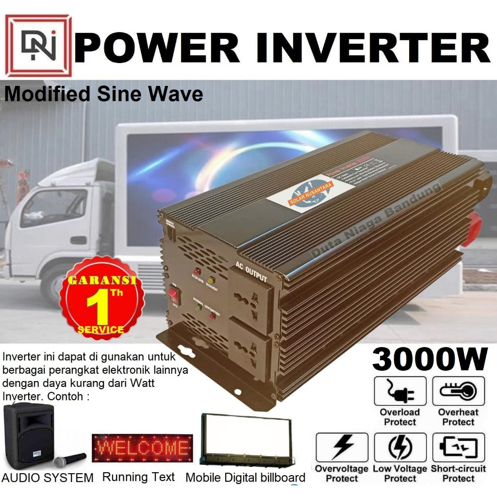 Power Inverter 3000 Watt 24Vdc Solar Nusantara