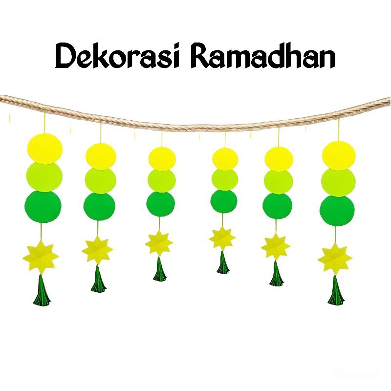 Dekorasi gantungan ramadhan panjang