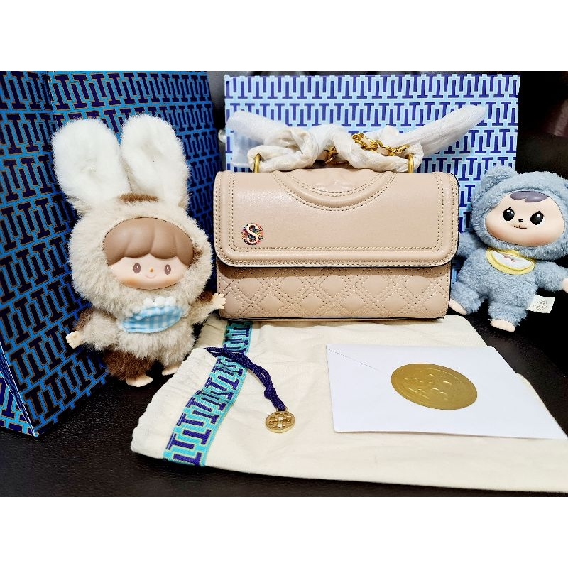 PREMIUM VIV TORY B FLEMING GEN2 NUDE CREAM W/ MAGNET BOX+PPRBAG 21CM