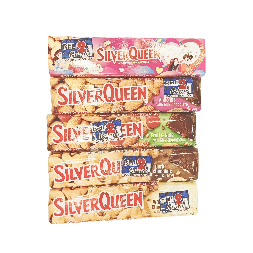 

SILVER QUEEN 58GR PROMO BELI 2 GRATIS 1 LEBIH HEMAT ALL VARIAN
