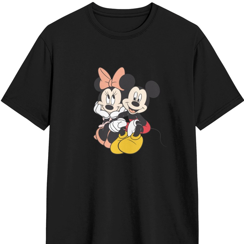 Hari valentine Kaos Pria distro Mickey and Minnie Romantic Valentine's Day Couple T - shirt 2025 new