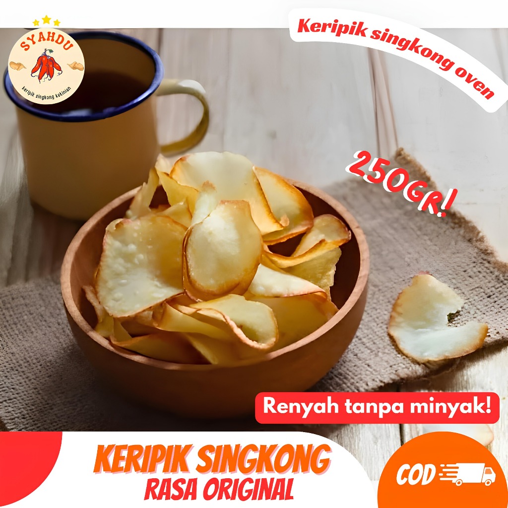 

Kripik singkong oven original 250gram/ keripik singkong renyah/ keripik singkong renyah murah