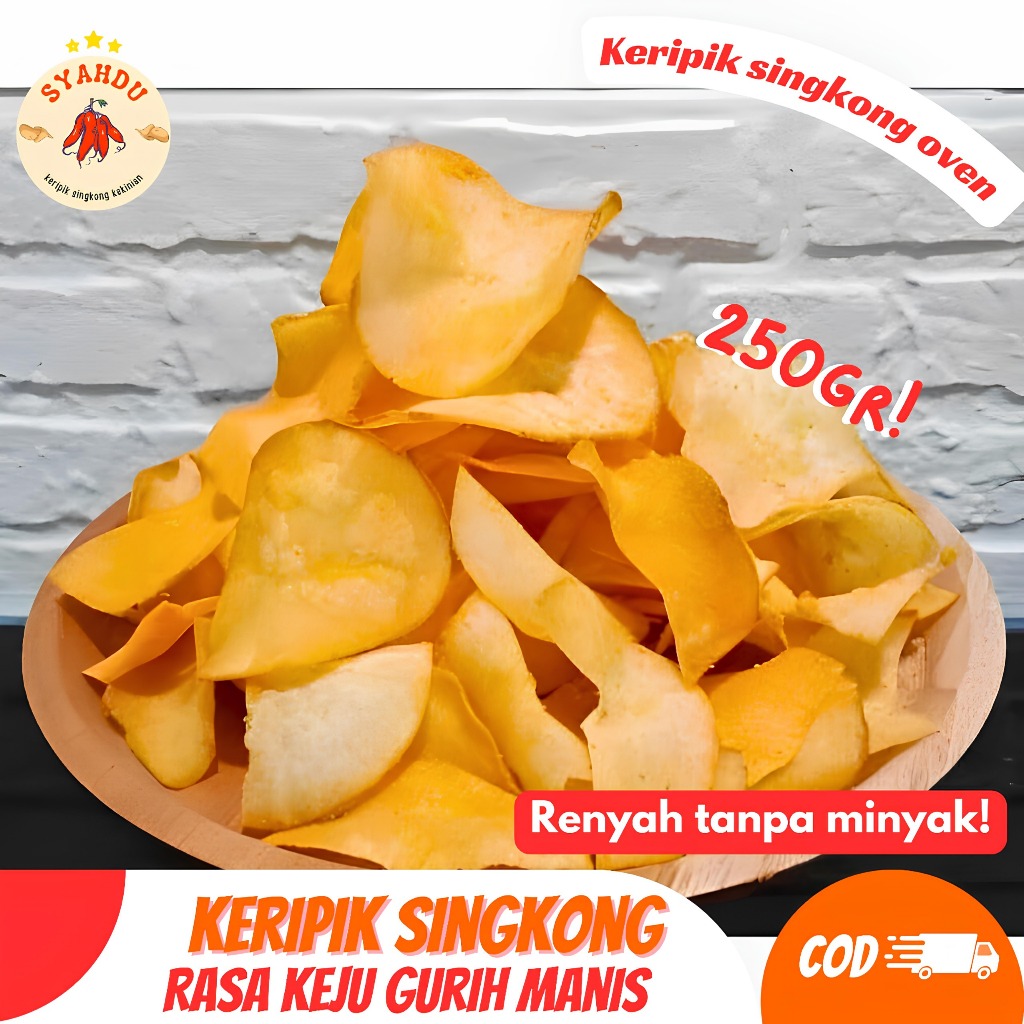 

Keripik Singkong keju oven 250gram/ keripik singkong renyah murah/keripik gurih mantap
