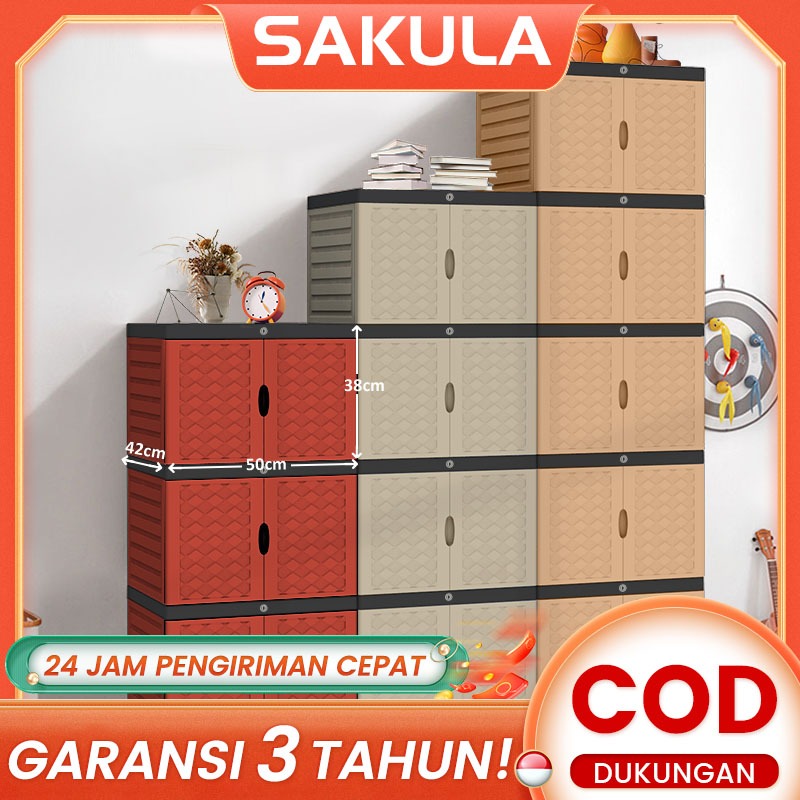 Sakula lemari pakaian plastik/lemari plastik susun/loker plastik/Lemari Plastik Pakaian/LEMARI PAKAI