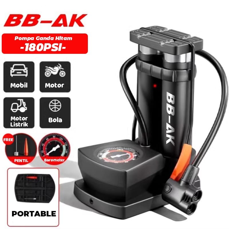 Pompa Angin Kaki/Pompa Kaki/Pompa Ban Mini Foot Pump Portable High Pressure Pompa Angin Kaki Untuk